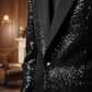 📢📢50% OFF !!!⏰Men's Black Sparkle Tuxedo Suit Set