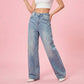 📢60% OFF NOW!!!⏰Rhinestone Embellished Wide-Leg Denim Jeans