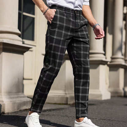 📢📢50% OFF !!!⏰Men's Slim-Fit Plaid Trousers