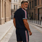 Men's Quarter-Zip Shirt & Shorts Set