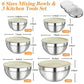 🎉 2026 Sale — Over 31,200 Sold! 🥣 304 Stainless Steel Mixing Bowl Set with Airtight Lids & Grater Attachments 🔪✨