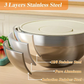 🎉 2026 Sale — Over 31,200 Sold! 🥣 304 Stainless Steel Mixing Bowl Set with Airtight Lids & Grater Attachments 🔪✨