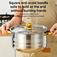 📢📢40%  OFF !! ⏰5-Piece Stainless Steel Cookware Set with Glass Lids