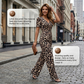 Leopard Print V-Neck Wide-Leg Jumpsuit