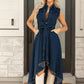 Sleeveless Denim Dress with High-Low Hem
