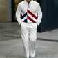 Men's Half-Zip Color Block Tracksuit Set
