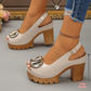 ⏳Time-Limited Special⏰Chunky Heel Sandals – 9.5cm Block Heel, Secure Buckle & Rugged Grip 💃