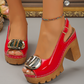 ⏳Time-Limited Special⏰Chunky Heel Sandals – 9.5cm Block Heel, Secure Buckle & Rugged Grip 💃