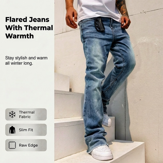 📢📢50% OFF !! ⏰Men's Streetwear Style Flare Jeans