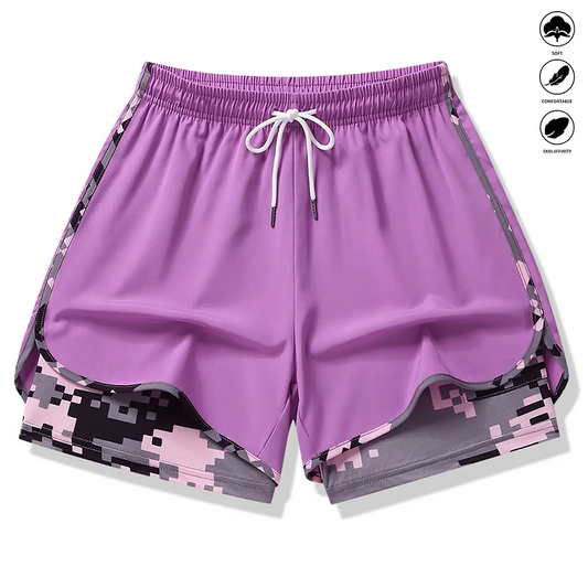 Women's Casual Athletic Shorts with Built-in Liner