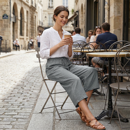 📢📢50% OFF !! ⏰Women's Casual Drawstring Waist Capri Pants