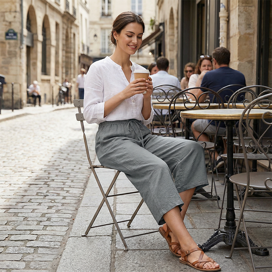 📢📢50% OFF !! ⏰Women's Casual Drawstring Waist Capri Pants