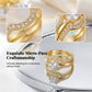 🔥2026 Hot Sale 50% OFF🔥2-in-1 Gold-Tone Zirconia Open Ring