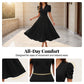 Elegant V-Neck High Waist Dress with Puff Sleeve