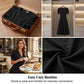 Elegant V-Neck High Waist Dress with Puff Sleeve