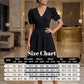 Elegant V-Neck High Waist Dress with Puff Sleeve