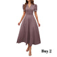 Elegant V-Neck High Waist Dress with Puff Sleeve