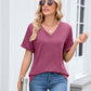 Women's V-Neck Short Sleeve Casual T-Shirt