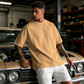 Men's Loose Fit Short Sleeve Shirt – Premium Cotton Blend, Urban Graphic Print & Oversized Casual Style
