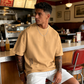 Men's Loose Fit Short Sleeve Shirt – Premium Cotton Blend, Urban Graphic Print & Oversized Casual Style