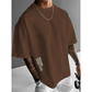 Men's Loose Fit Short Sleeve Shirt – Premium Cotton Blend, Urban Graphic Print & Oversized Casual Style