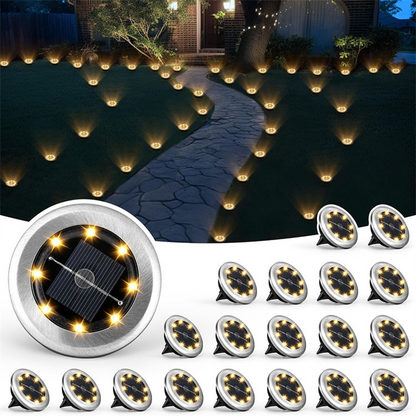 Outdoor Waterproof Solar Ground Light - 2 Pack/Set