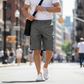 Men's Casual Cargo Shorts With Elastic Waist
