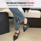 Edgy Grommet & Buckle Low Heel Pumps