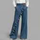 ⏳Limited-time 50% off⏰Women’s Asymmetrical Ruffle Wide-Leg Denim Pants👖