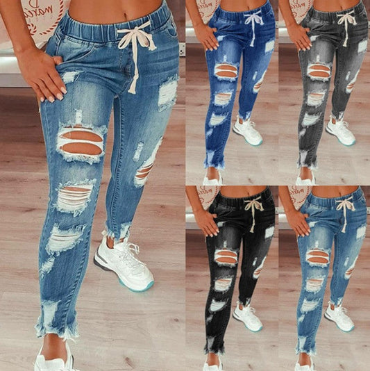 🔥Women's Skinny Stretch Ripped Jeans