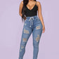 🔥Women's Skinny Stretch Ripped Jeans