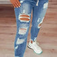 🔥Women's Skinny Stretch Ripped Jeans