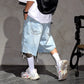 📢📢30% OFF !! ⏰Men's Fashion Loose Fit Denim Shorts with Raw Hem