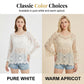 Women's Vintage-Inspired Lace Cover-Up Blouse