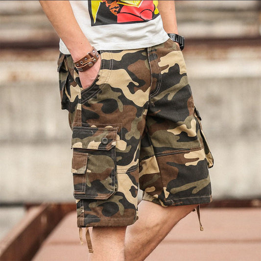 Men's Cotton Blend Camouflage Cargo Shorts