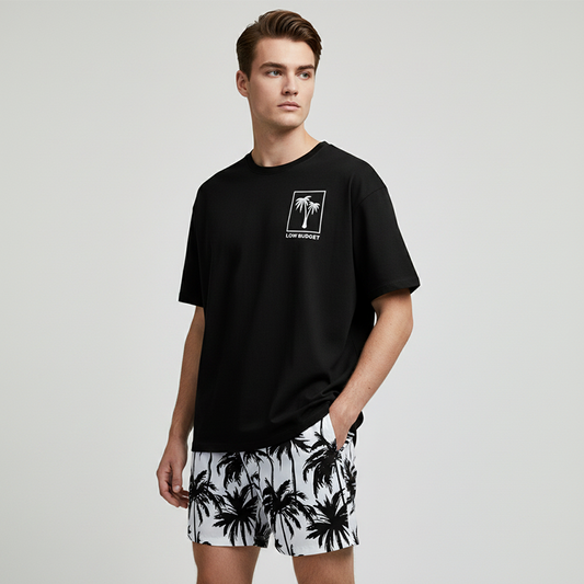 Men's Print T-Shirt & Shorts 2-Piece Set