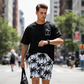 Men's Print T-Shirt & Shorts 2-Piece Set