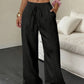 📢📢40% OFF !! ⏰Women's Solid Color Crinkle Wide Leg Pants