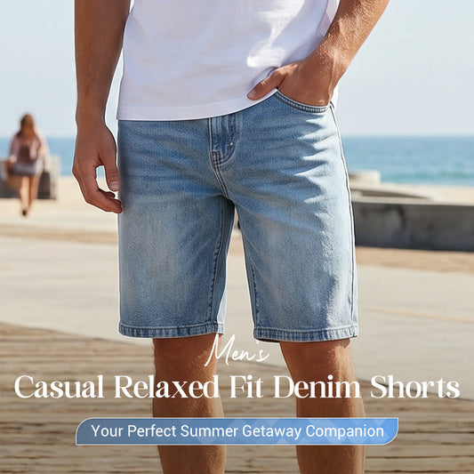 Men's Casual Relaxed Fit Denim Shorts