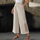 Women's Elastic Waist Wide-Leg Tassel Pants