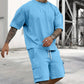 Men's Casual Short Sleeve T-Shirt Shorts Set
