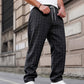 Men's Plus Size Plaid Drawstring Trousers