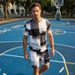 Men's Abstract Print T-Shirt & Shorts Set