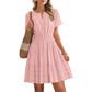 Women's Short Sleeve Tiered Mini Dress