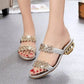 📢📢50% OFF!!⏰6Stylish Women's Sandals – Flat Heel with Rhinestone & Metal Embellishments 👡 Ideal for Summer & Daily Wear