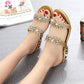 📢📢50% OFF!!⏰6Stylish Women's Sandals – Flat Heel with Rhinestone & Metal Embellishments 👡 Ideal for Summer & Daily Wear