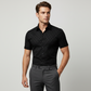 Men's Textured Black Short Sleeve Shirt