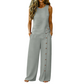 Women's Casual Sleeveless Top and Wide-Leg Pants Set