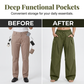 ⏳Time-Limited Special⏰Voluminous Lantern Trousers – Pleated, Drawstring Waist, Pockets 🍁