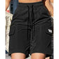 Women's Elastic Waist Drawstring Cargo Shorts